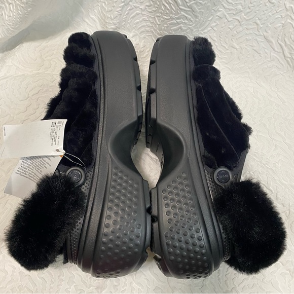 Crocs Stomp Lined Quilted Clog Black Men’s 12 Women’s 14 NEW - Picture 3 of 10